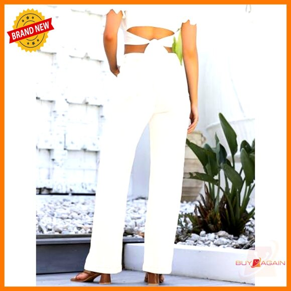 High Waisted Straight Leg Jeans Stretchy Tummy Control Lightweight - Picture 2 of 7